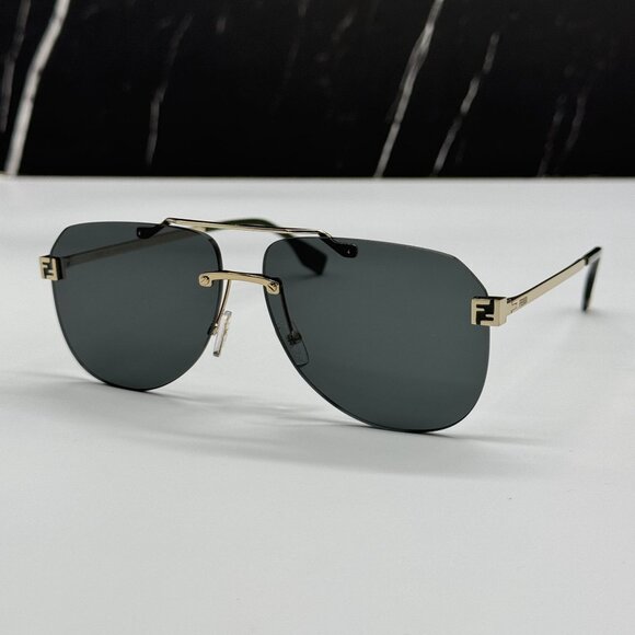 NEW FENDI GOLD GREEN UNISEX SUNGLASSES FENDI FE40115U 32N main image 5